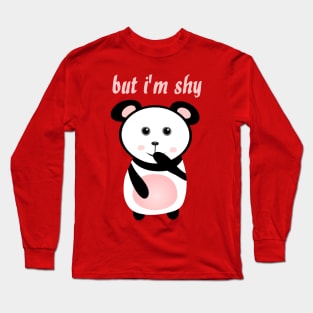 but i'm shy panda Long Sleeve T-Shirt